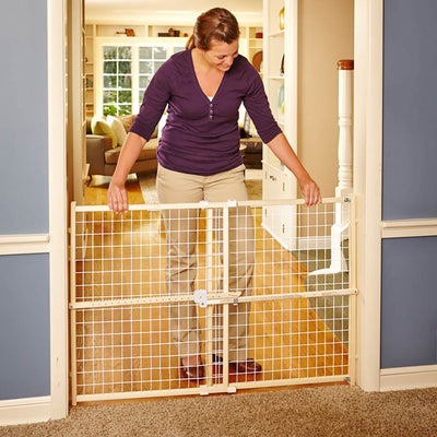 North States 4665 Quick-Fit Wire Mesh Pet/Baby Gate For Wide Openings (2 Pack)