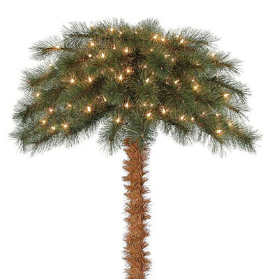 Island Breeze 5 Foot Pre-Lit Artificial Tropical Christmas Palm Tree (2 Pack)
