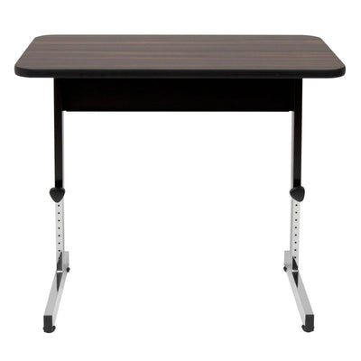 Studio Designs Adapta Table 36" x 20" Manual Adjustable Desk, Walnut (4 Pack)