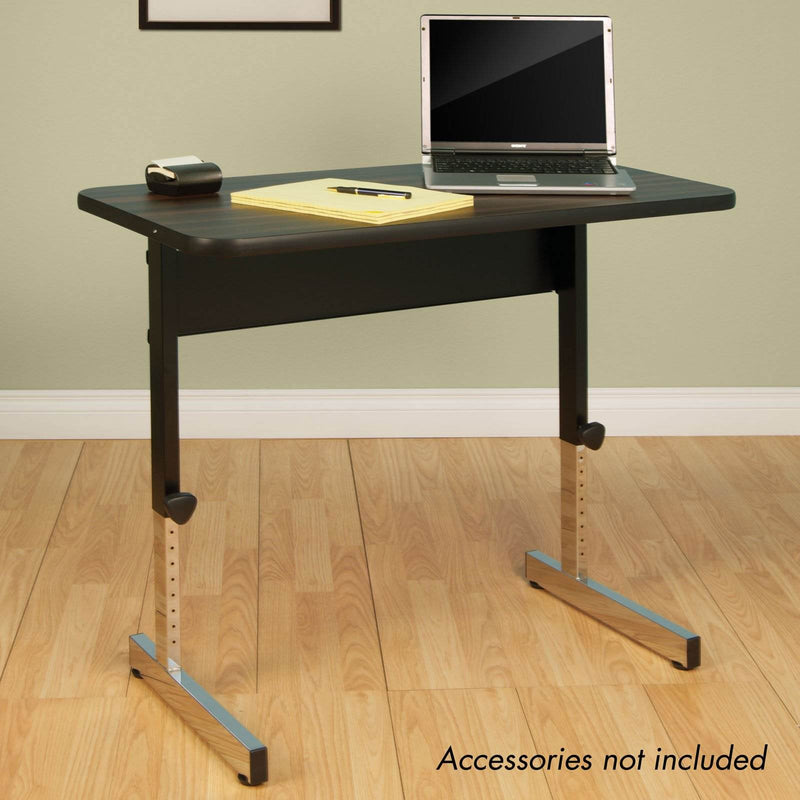 Studio Designs Adapta Table 36" x 20" Manual Adjustable Desk, Walnut (6 Pack)