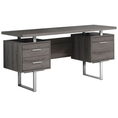 Monarch Specialties 60" Modern Home Office Computer Desk, Dark Taupe (4 Pack)