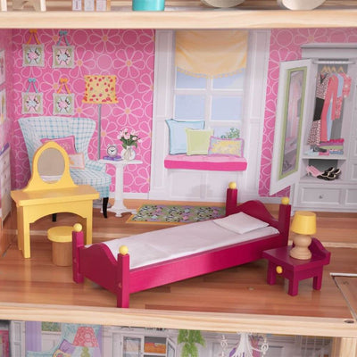 KidKraft Majestic Mansion Pretend Play Wooden Dollhouse with Furniture (2 Pack)