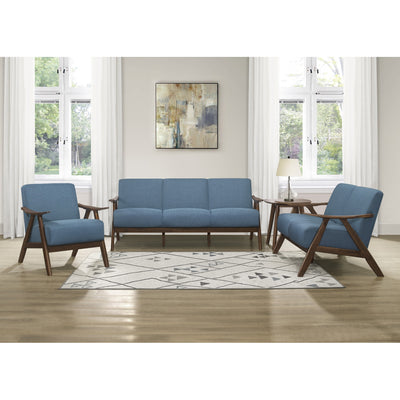 Lexicon Damala Collection Wood Frame Home Accent Chair Seat, Blue (For Parts)