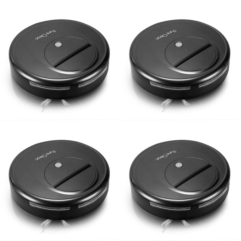 Pyle Pure Clean Auto Self Navigated Smart Robot Vacuum Sweeper Cleaners (4 Pack)