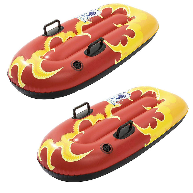 Bestway H2GO Snow Flurryz Sled Outdoor Inflatable Kids Snow Tube Sled (2 Pack)