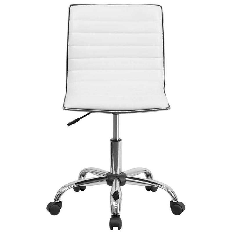 Flash Furniture Swivel Molded Seat Dual Wheel Casters Task Chair, White (2 Pack)