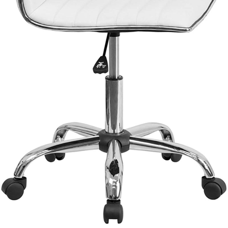 Flash Furniture Swivel Molded Seat Dual Wheel Casters Task Chair, White (2 Pack)