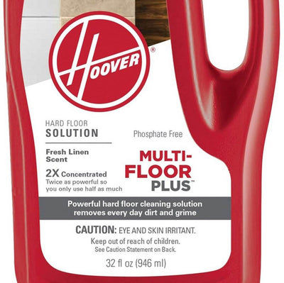 Hoover 32 Ounce Multi Floor Plus 2x Detergent Hard Floor Clean Solution (4 Pack)