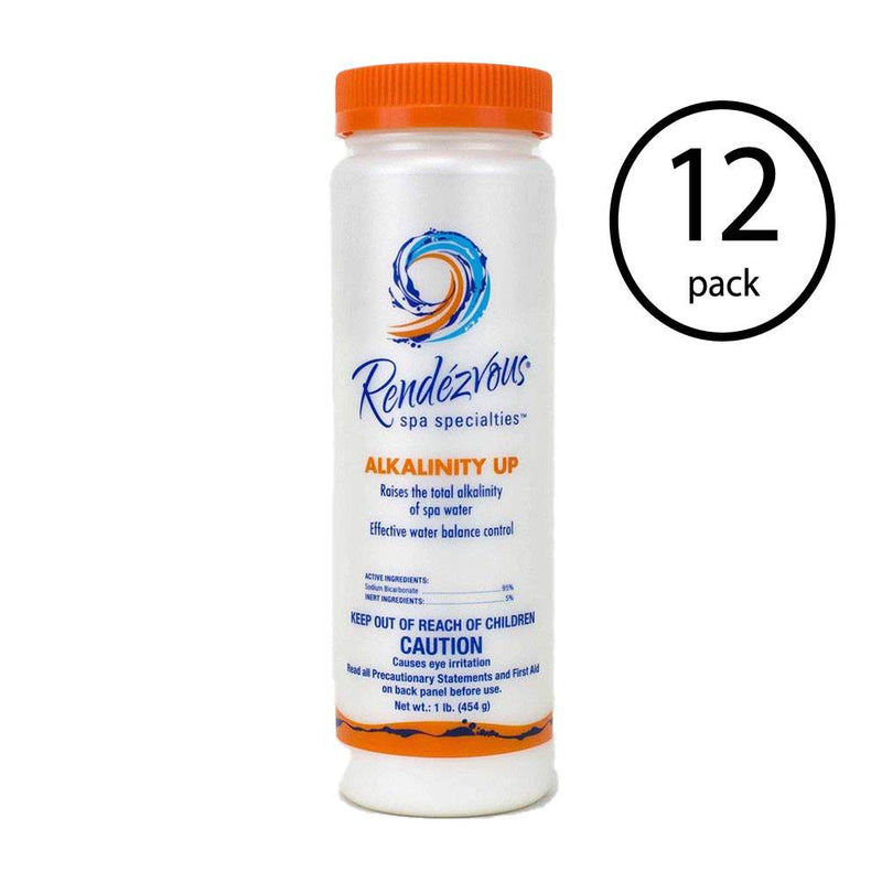 Rendezvous Spa Specialties Alkalinity Up Swimming Pools Balancer, (12 Pack)