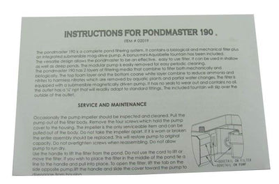 Pondmaster 02019 190 GPH  Pump Filter Fountain Head Kit Garden System (4 Pack)