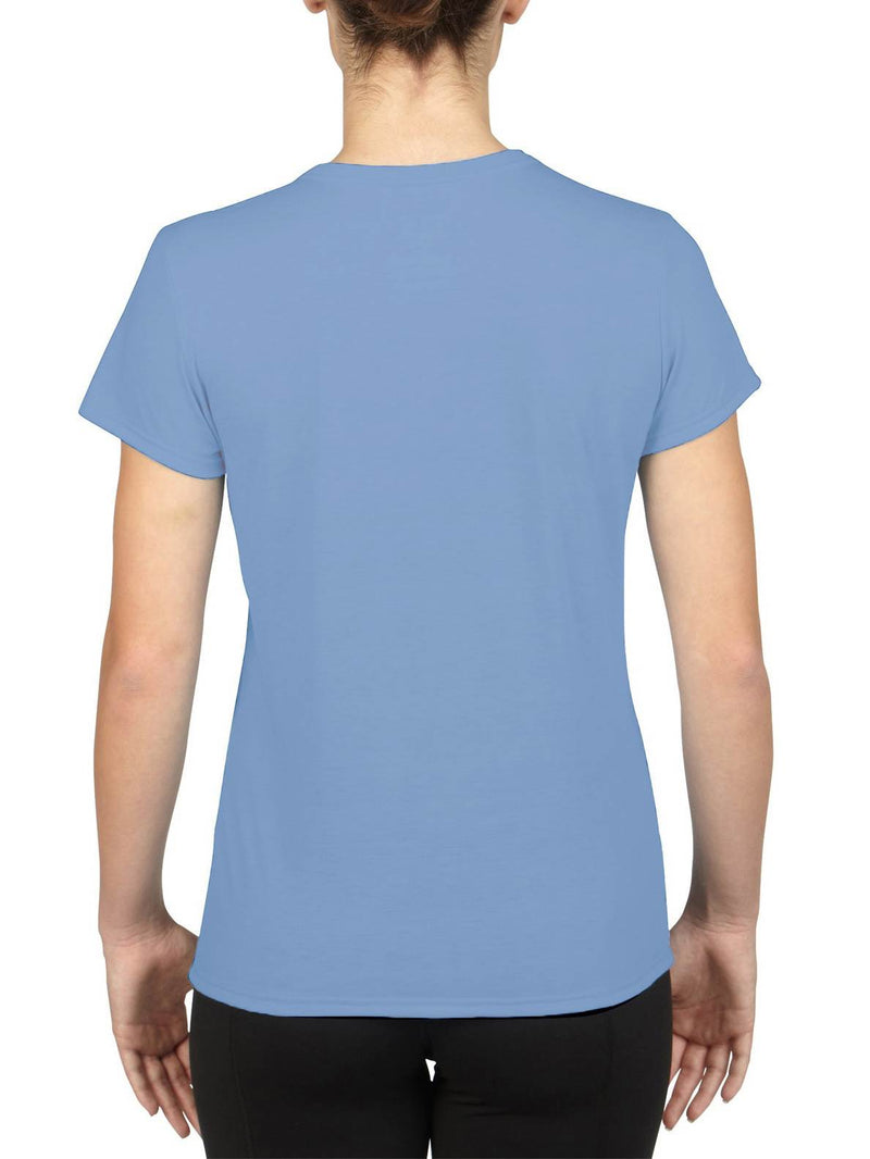 Gildan Missy Fit Womens XS Adult Short Sleeve T-Shirt, Carolina Blue (2 Pack)