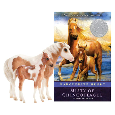 Breyer Traditional Series Hand-Crafted Misty and Stormy Toy Horses with Book Set