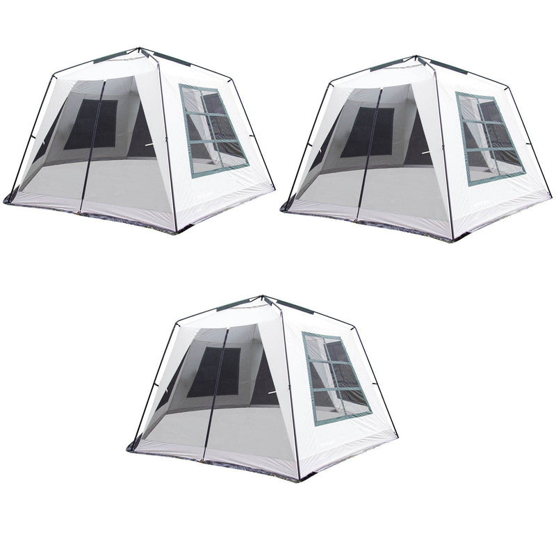 Tahoe Gear Aspen Creek Screen House Outdoor Picnic Canopy Gazebo Tent (3 Pack)
