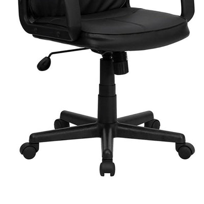 Flash Furniture Contemporary Leather Seat Office Swivel Chair, Black (2 Pack)