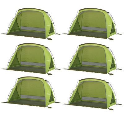 Wenzel Grotto Portable Outdoor Beach Camping Cabana Sun Shelter, Green (6 Pack)