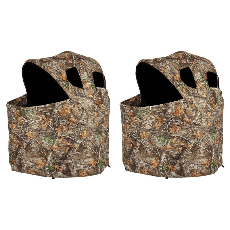 Ameristep Durashell Plus Portable Camouflage Hunting Tent Chair Blind (2 Pack)