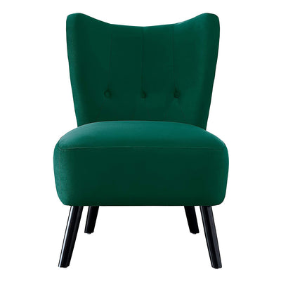 Homelegance Imani Mid Century Velvet Accent Upholstered Chair, Green (2 Pack)