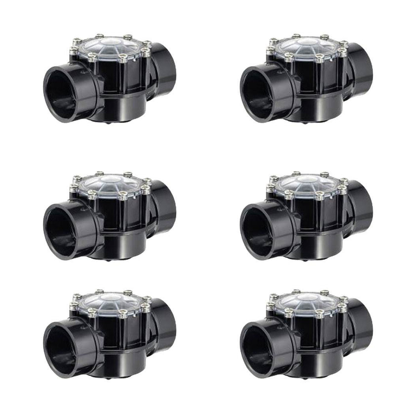 Hayward PSV 2 x 2.5 Inch PVC Swimming Pool Check Valve Replacement (6 Pack)