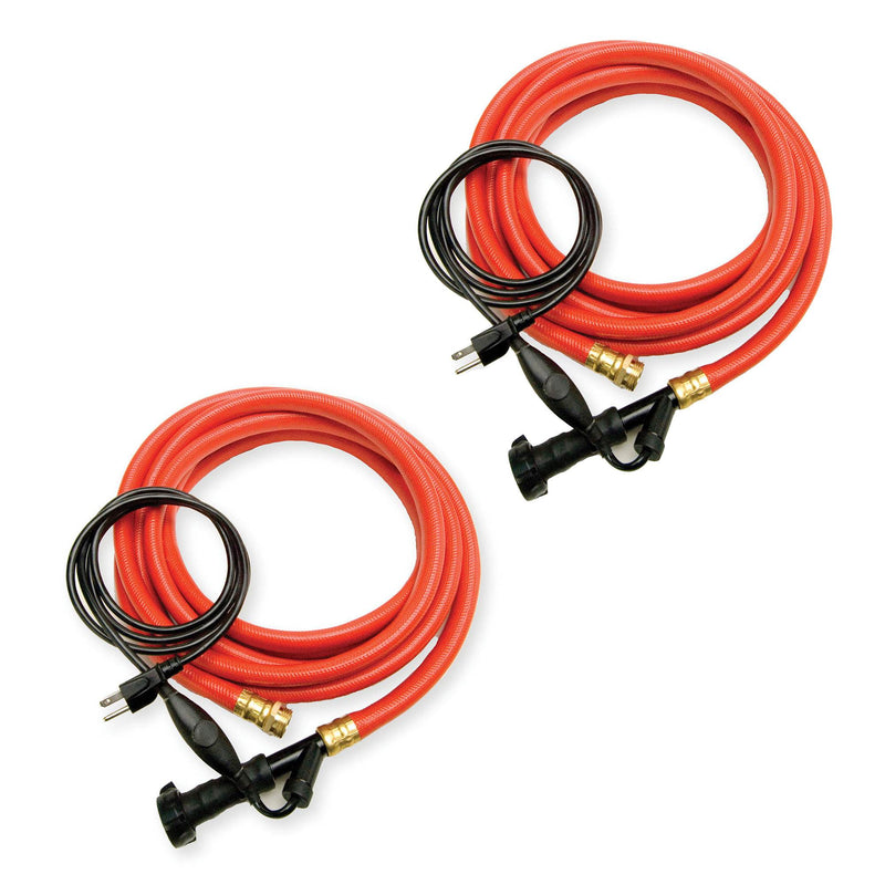 K&H Pet Products 60 Foot Thermo Heater Water Outdoor Red PVC Hose (2 Pack)