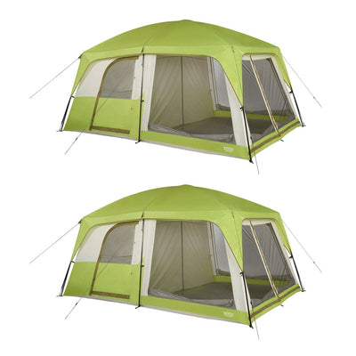 Wenzel 14 x 9 8 Person Outdoor Cabin Camping Tent w/ Divider & Rainfly (2 Pack)