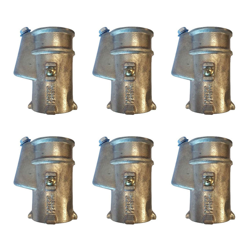 Inter Fab Bronze Anchor Socket for 1.90 Inch Swimming Pool Handrail (6 Pack)