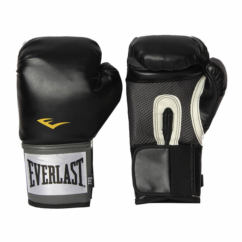 Everlast Pro Style Full Mesh Palm Training Boxing Gloves, Black