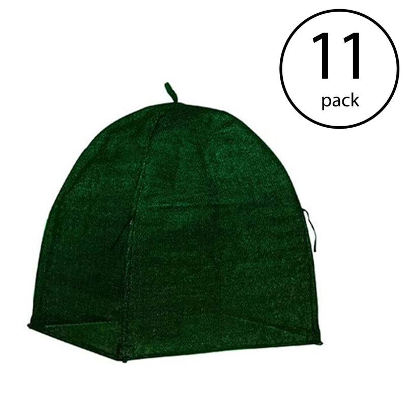 NuVue 20250 22 Inch Winter Plant Shrub Protection Cover, Hunter Green (11 Pack)
