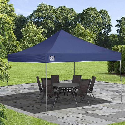 ShelterLogic 12' x 12' Instant Straight Leg Pop Up Outdoor Canopy, Blue (2 Pack)