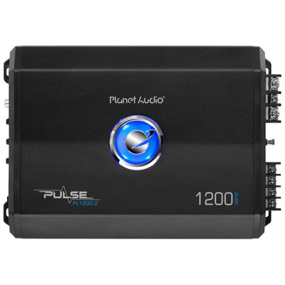 Planet Audio 1200W 2 Channel Full Range Class A/B MOSFET Amplifier (2 Pack)