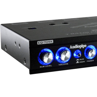 Audiopipe EQ-908X 9 Band 9V Parametric Graphic Car Audio Equalizer EQ (4 Pack)