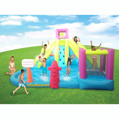 Kahuna Twin Peaks Inflatable Backyard Kiddie Pool & Slide Water Park (6 Pack)