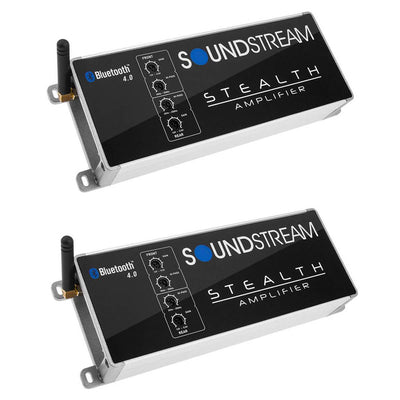 Soundstream Stealth Series 1000W Class D Bluetooth 4 Channel Amplifier (2 Pack)