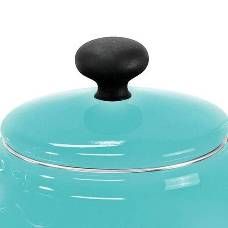 Chantal 1.7 Quart Durable Enamel Vintage Stovetop Tea Kettle, Aqua Blue (2 Pack)