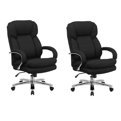 Flash Furniture Intensive Use Padded Office Swivel Chair, Black (2 Pack)