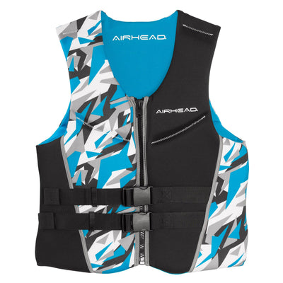 Airhead Camo Cool Neolite Blue Boating Life Vest Jacket, Mens Small (2 Pack)