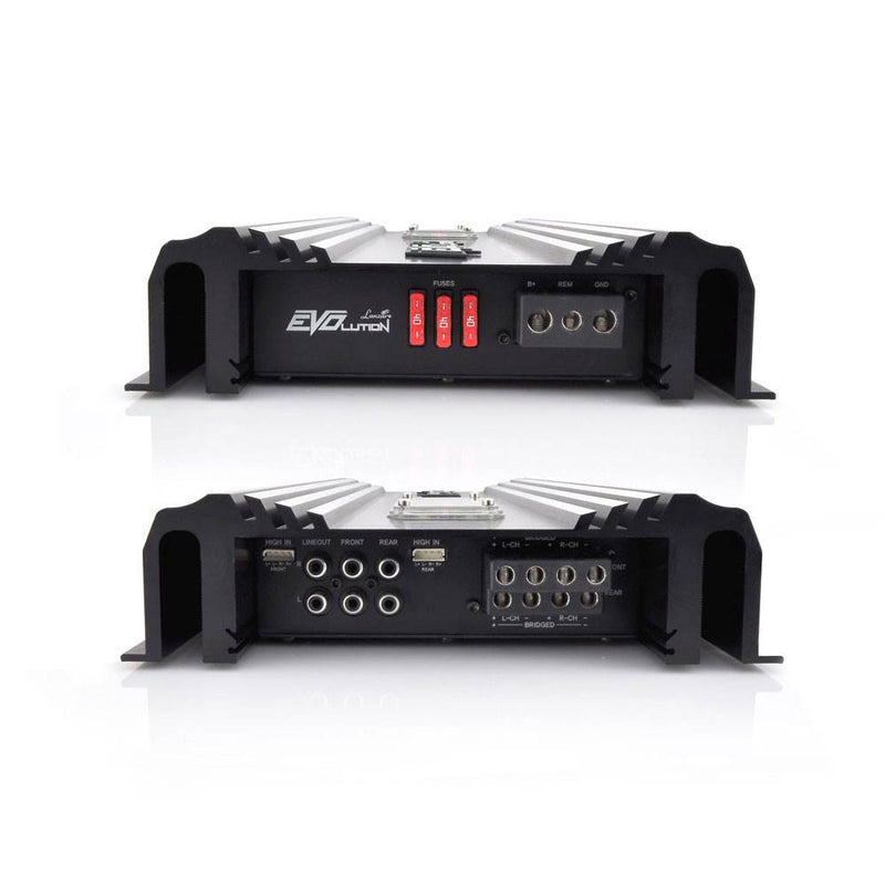 Lanzar Evolution 4000 Watt 4 Channel Class AB Audio Stereo Amplifier (2 Pack)