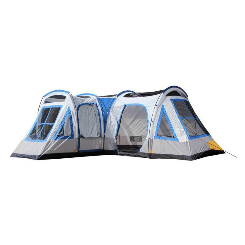 Tahoe Gear Gateway 12-Person Cabin Family Camping Tent, Blue and Gray (2 Pack)