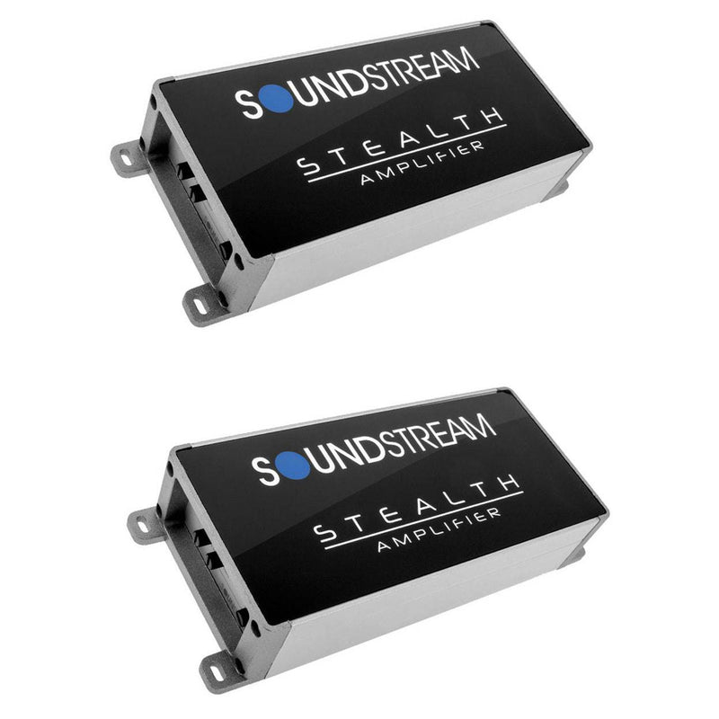 Soundstream Stealth Series 1000W Class D 4 Channel Car Audio Amplifier (2 Pack)