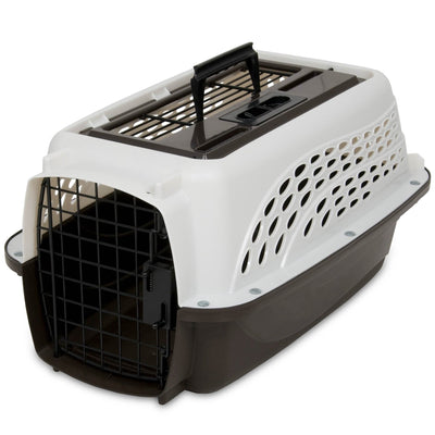 Petmate Plastic Top Load Small Dog or Cat Kennel Travel Pet Carrier (2 Pack)