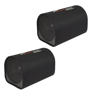 Audiopipe 500 Watts 10 Inch Ported Vented Enclosure Powered Bass Box (2 Pack)