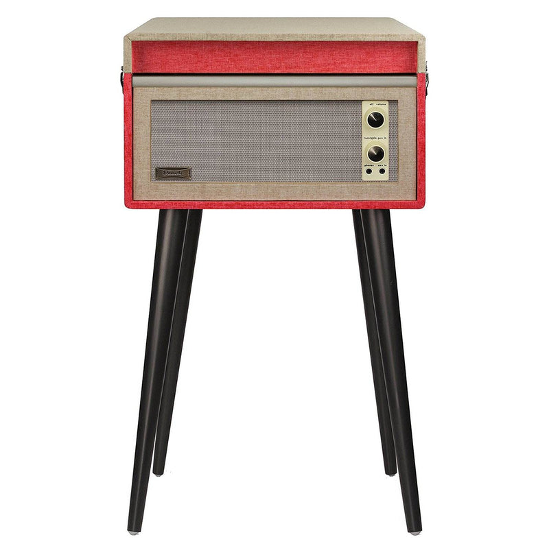 Crosley Dansette Bermuda Freestanding Portable Turntable w/ Stand, Red (2 Pack)