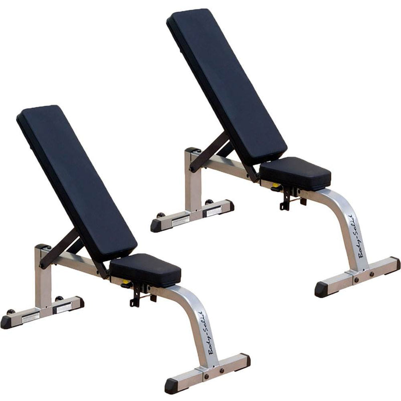 Body Solid Fitness Flat Incline Upper Body & Core Workout Bench Press (2 Pack)