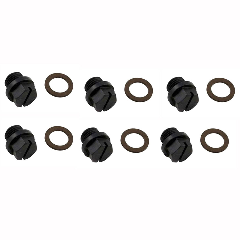 Hayward Max Flo Power Flo Pump Pipe Plug Replacement with Gasket (6 Pack)