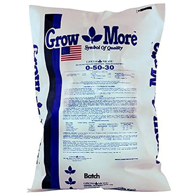 Grow More GR35088 Water Soluble 0-50-30 Concentrated Plant Fertilizer 25lbs, (2)
