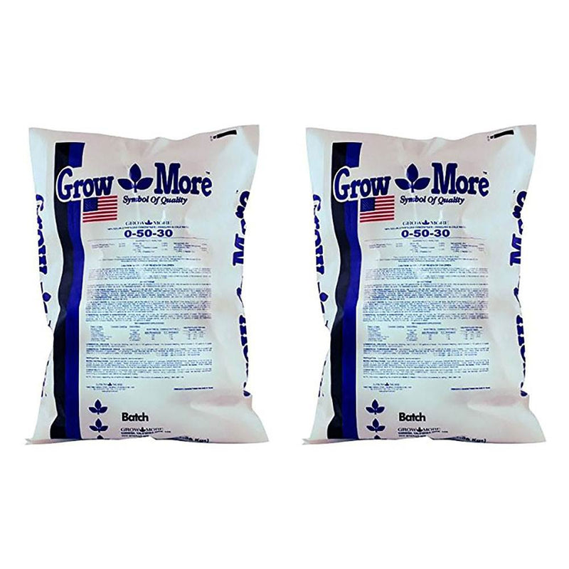 Grow More GR35088 Water Soluble 0-50-30 Concentrated Plant Fertilizer 25lbs, (2)
