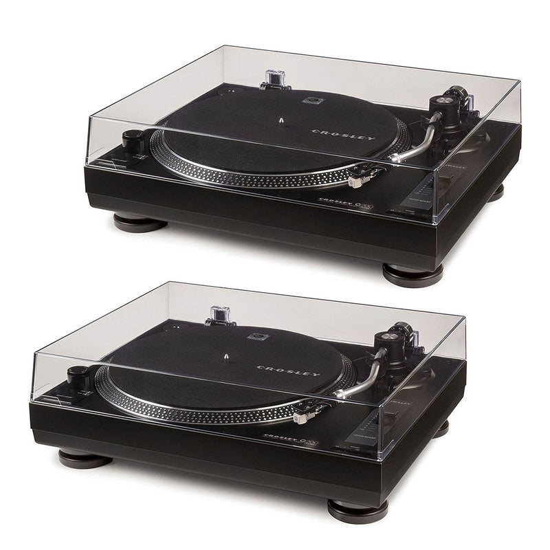Crosley C200 2 Speed S-Shaped Built-In Preamp Record Player Turntable (2 Pack)