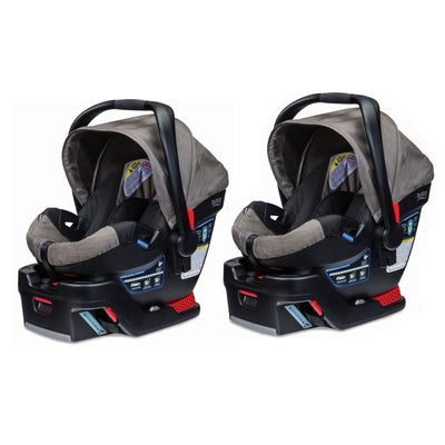 Britax B Safe 35 Side Protection Infant Car Seat with Base, Slate Strie (2 Pack)