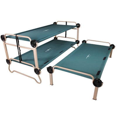Disc-O-Bed Trundle Cot for XL or 2XL Disc-O-Bed Bunk Systems, Green (2 Pack)