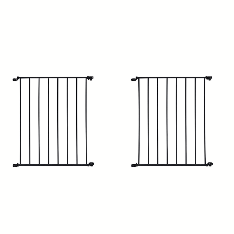 KidCo 24" Child Toddler Safety Gate Extension for Configure Gate, Black (2 Pack)