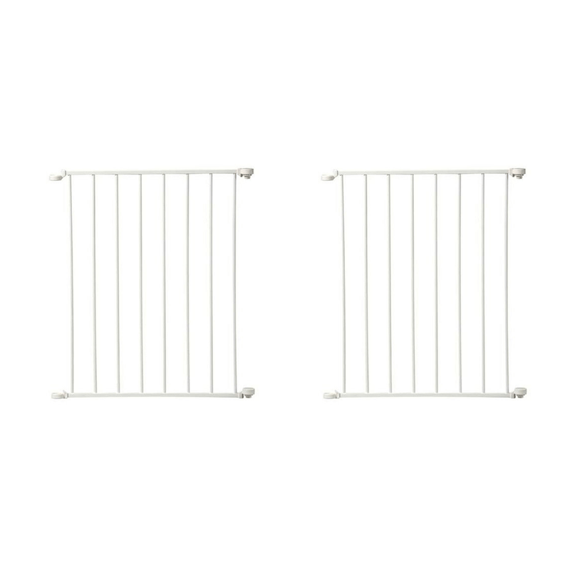 KidCo 24" Child Toddler Safety Gate Extension for Configure Gate, White (2 Pack)